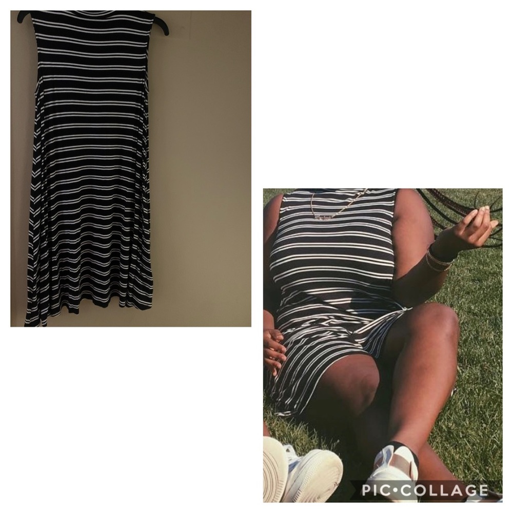 Stripped sleeveless dress